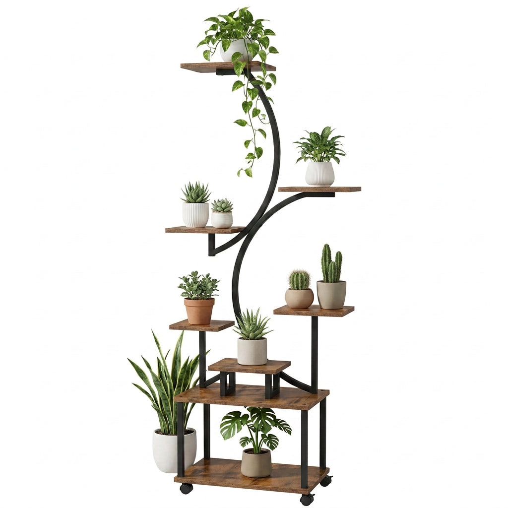 Soporte Metálico Para Plantas 165cm Estantería Multi Nivel